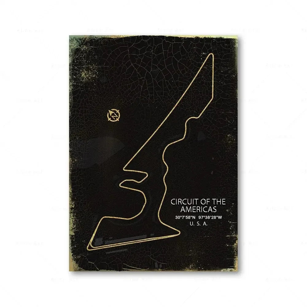 Racing Circuit Canvas Wall Art Poster - Monaco & Spa