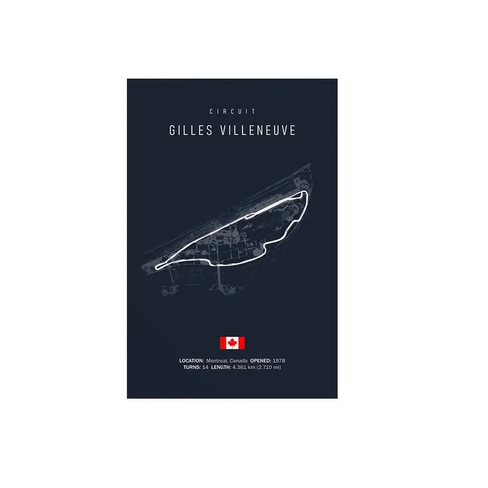 World Racing Circuit Canvas Poster