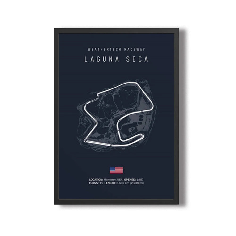 World Racing Circuit Canvas Poster