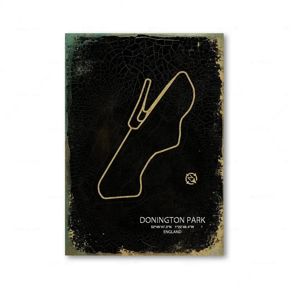 Racing Circuit Canvas Wall Art Poster - Monaco & Spa