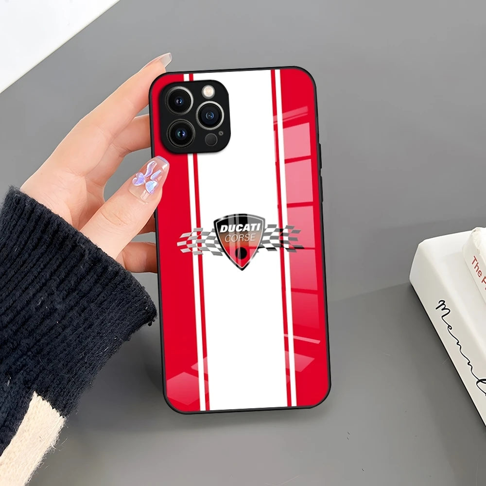 Motorsport-Inspired Protective Phone Case - Glass Back