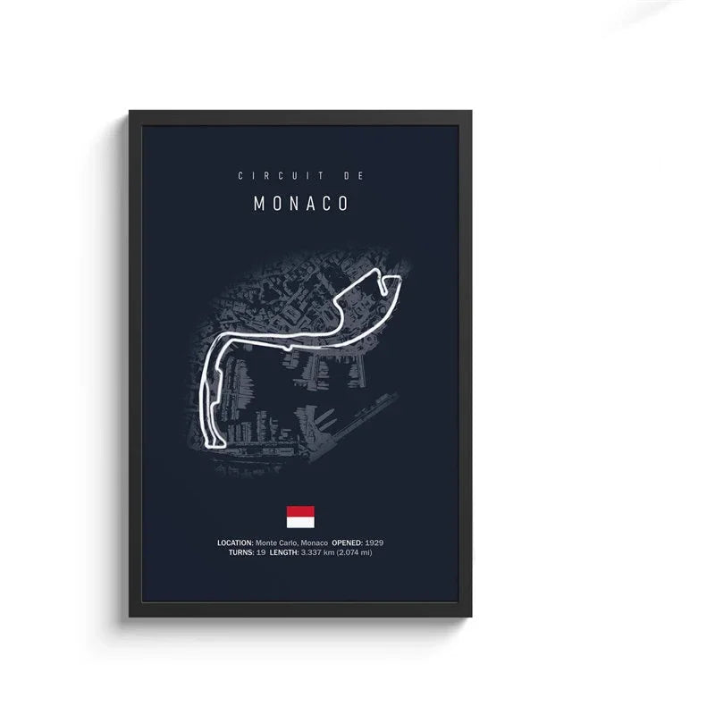 Racing Circuit Canvas Wall Art Poster