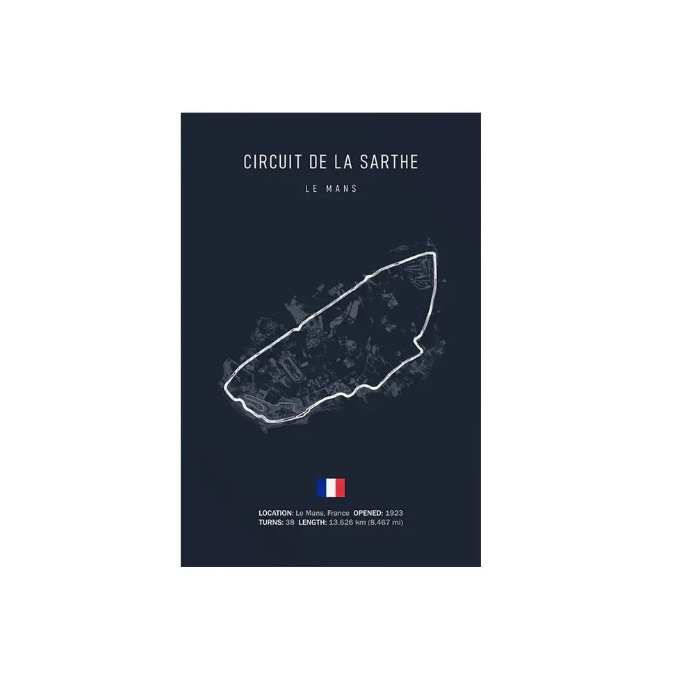 World Racing Circuit Canvas Poster