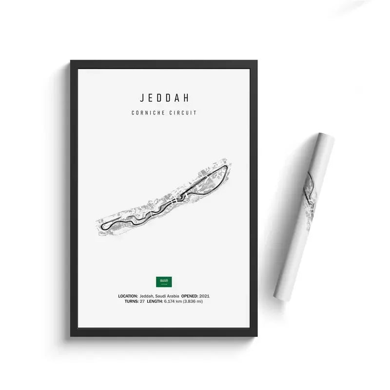 Racing Circuit Canvas Wall Art Poster