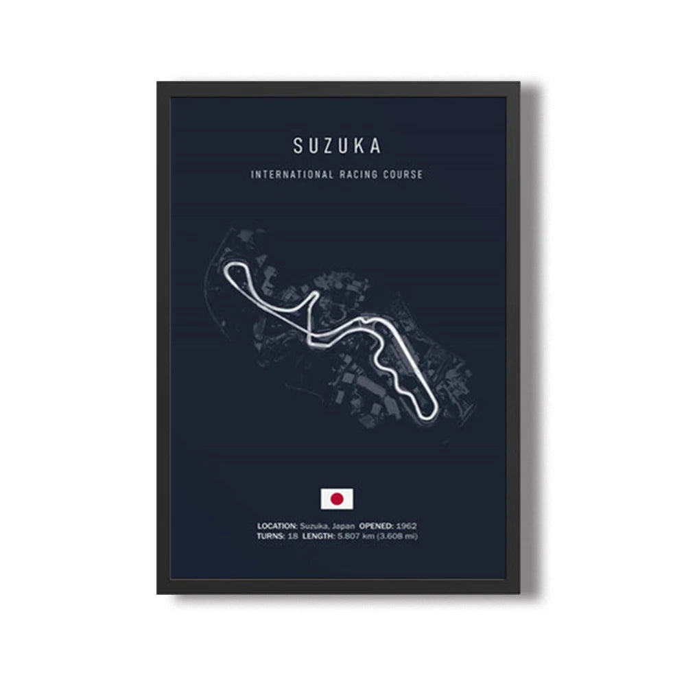 World Racing Circuit Canvas Poster