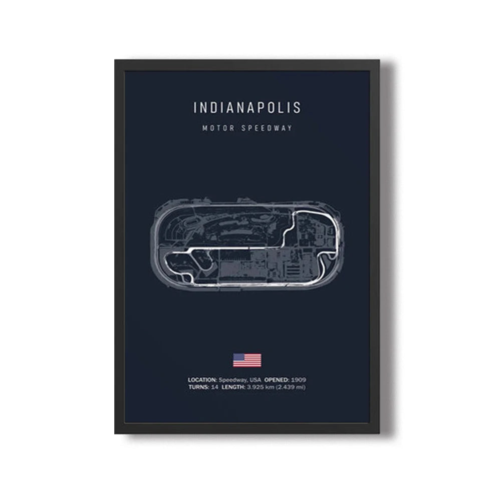 World Racing Circuit Canvas Poster