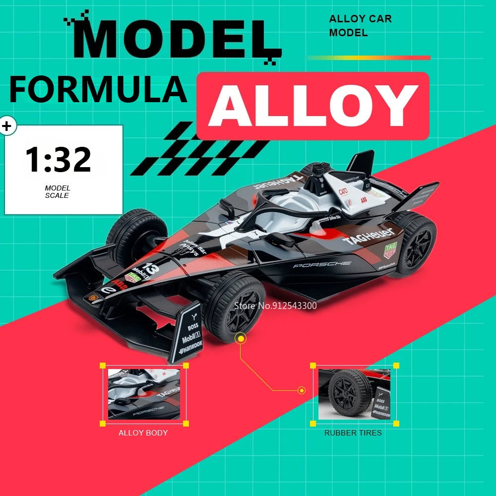 1:32 Racing Car Model - Diecast Alloy