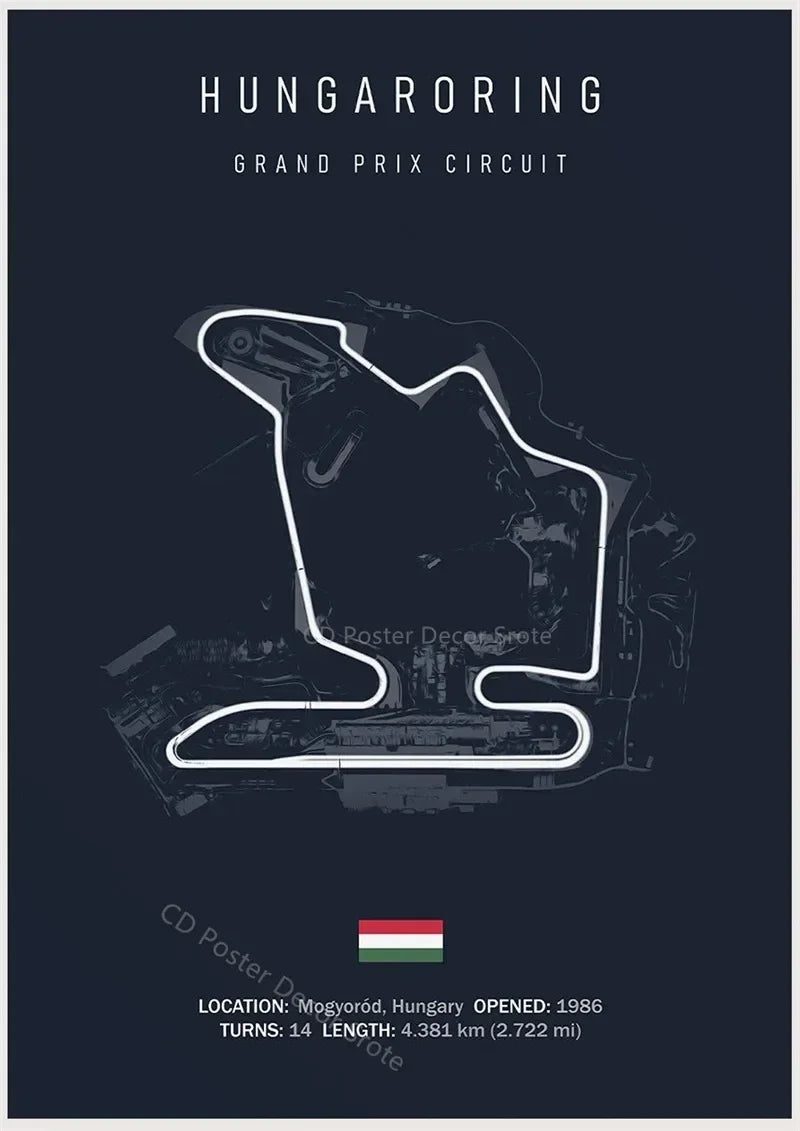 Racing Circuit Canvas Wall Art Poster - Imola & Monaco