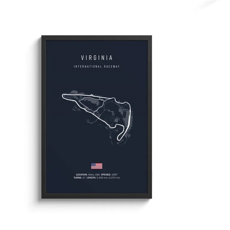 Racing Circuit Canvas Wall Art Poster