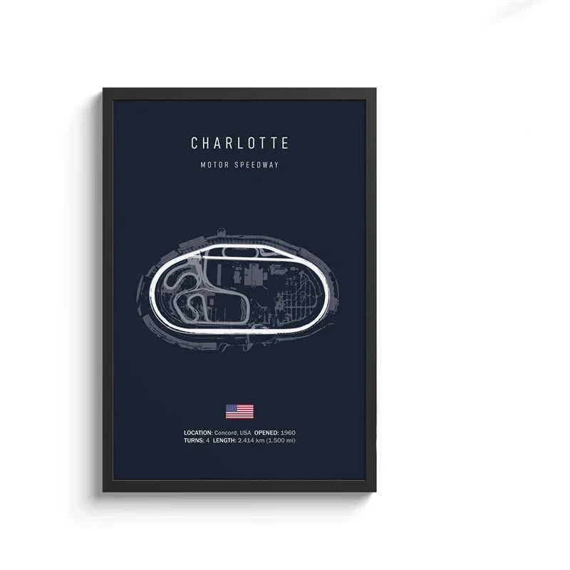 Racing Circuit Canvas Wall Art Poster