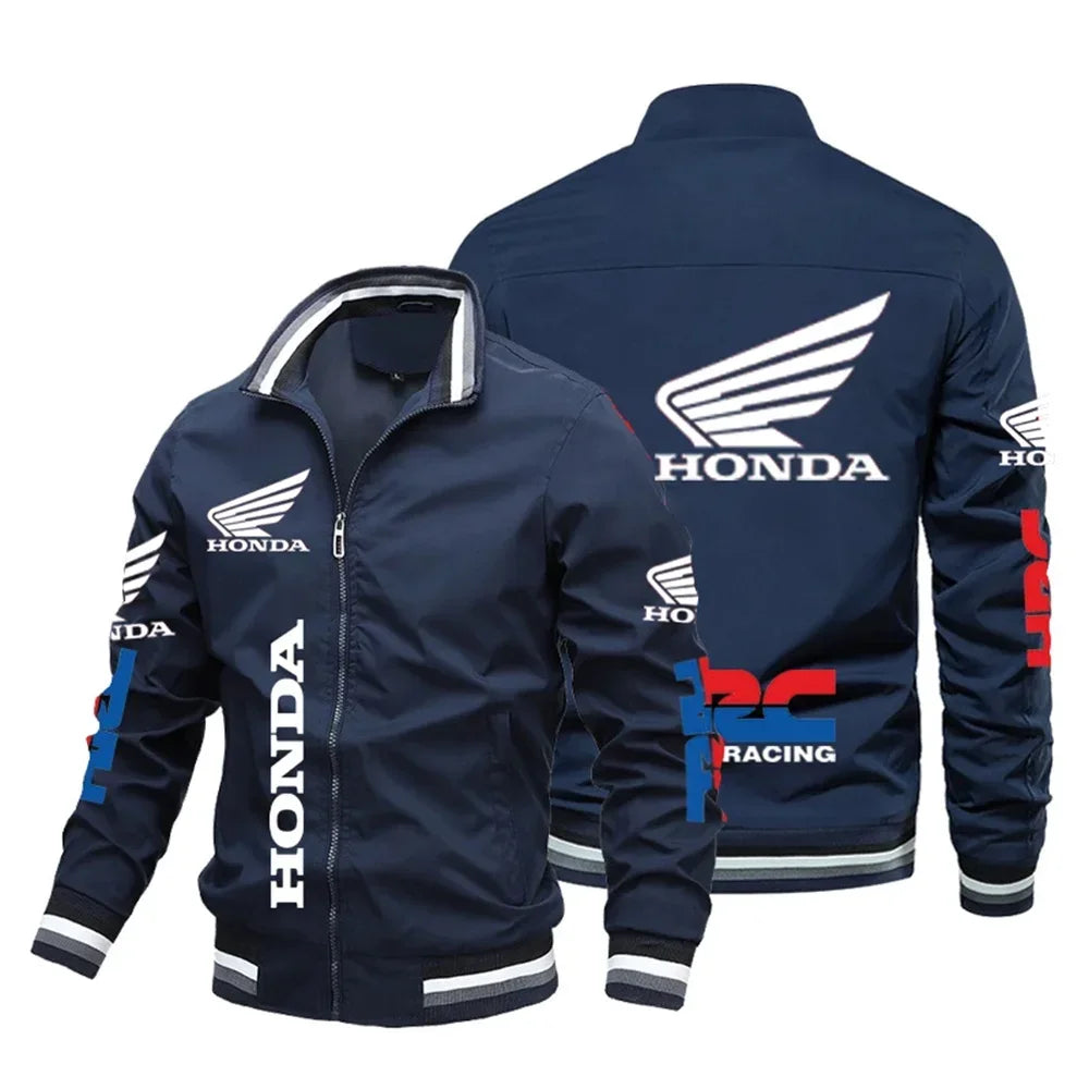 Windproof Motorcycle Style Hooded Jacket