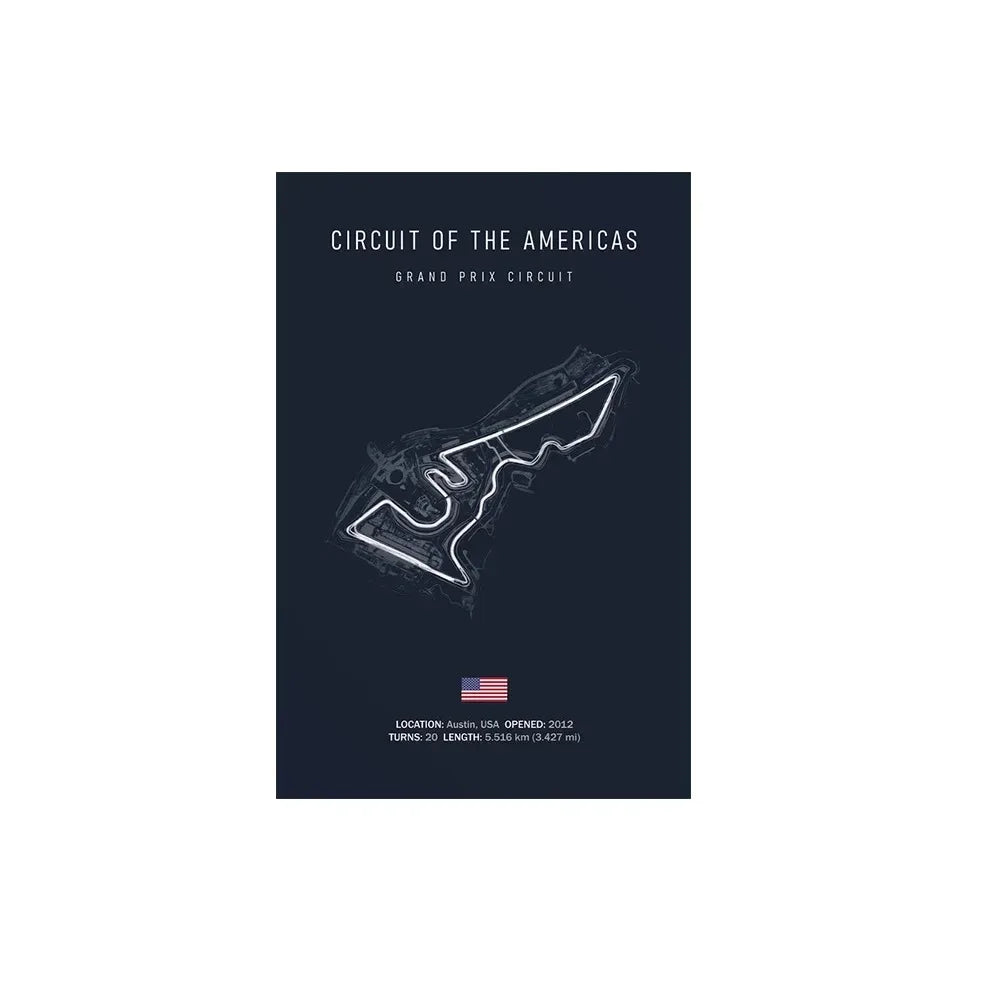 World Racing Circuit Canvas Poster