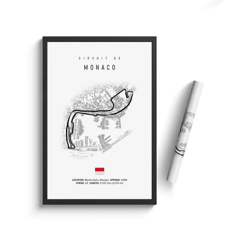 Racing Circuit Canvas Wall Art Poster