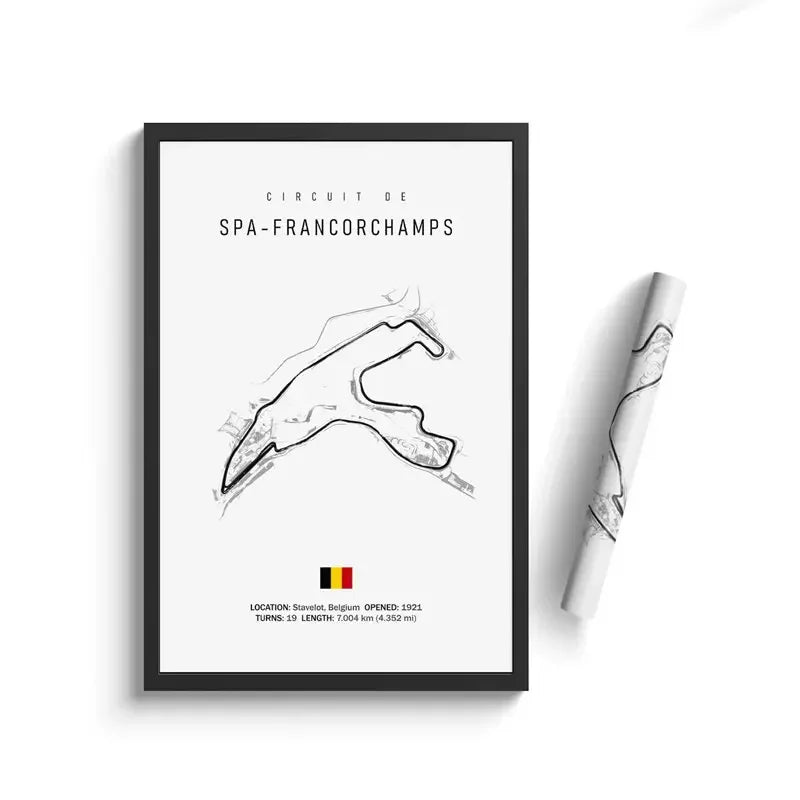 Racing Circuit Canvas Wall Art Poster