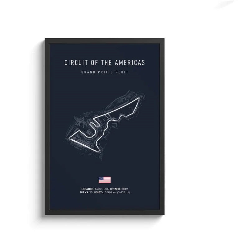 Racing Circuit Canvas Wall Art Poster