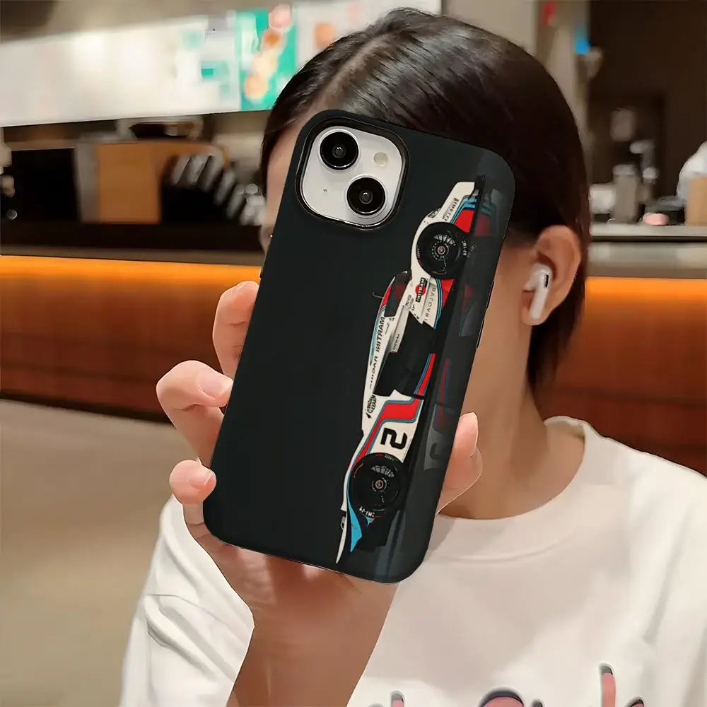 Motorsport-Inspired Protective Phone Case - Glossy Finish