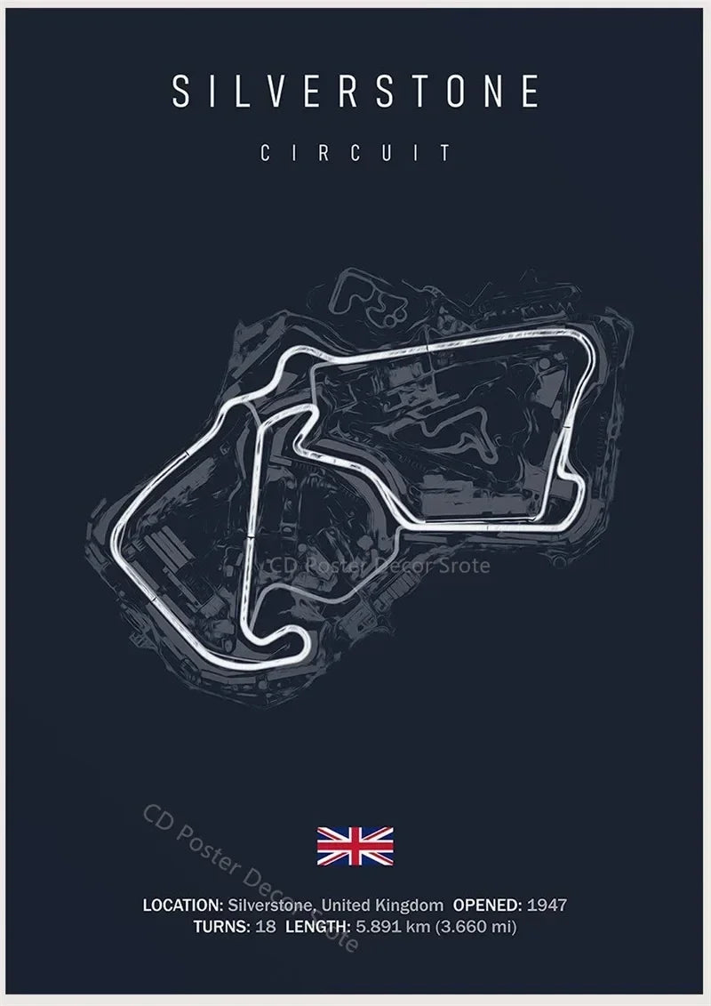 Racing Circuit Canvas Wall Art Poster - Imola & Monaco