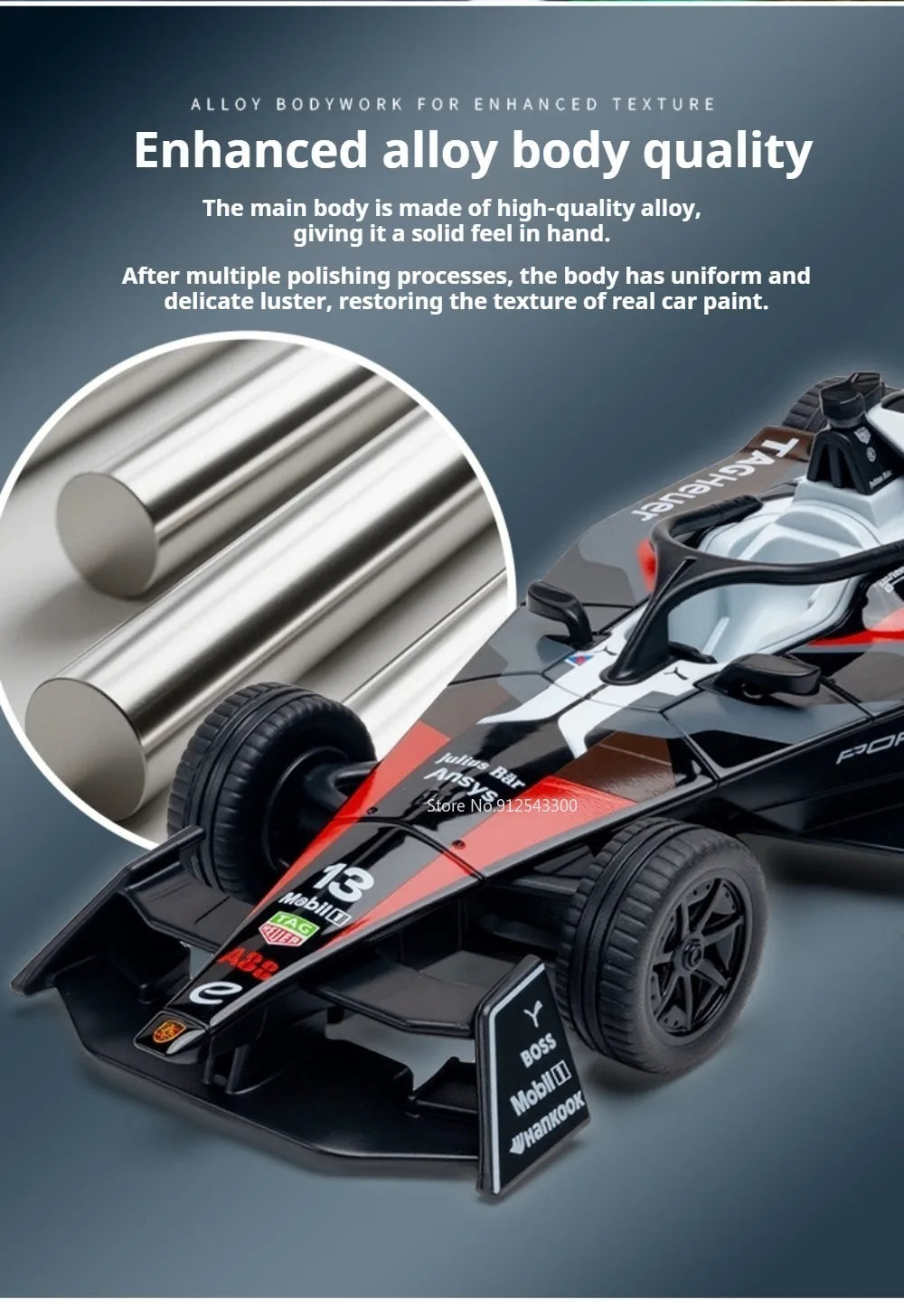 1:32 Alloy Race Car Display Model with Cover Edition
