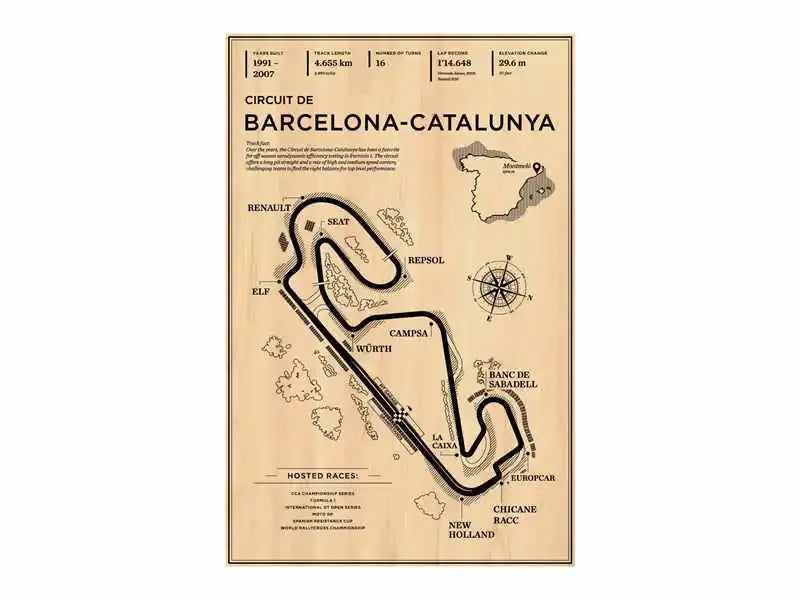 Racing Circuit Canvas Wall Art Poster - Monaco
