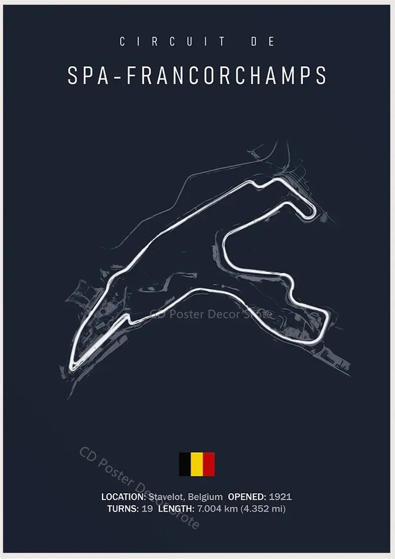 Racing Circuit Canvas Wall Art Poster - Imola & Monaco