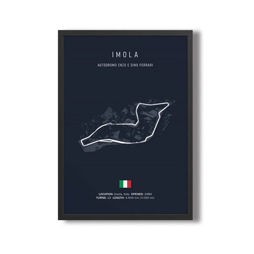 World Racing Circuit Canvas Poster