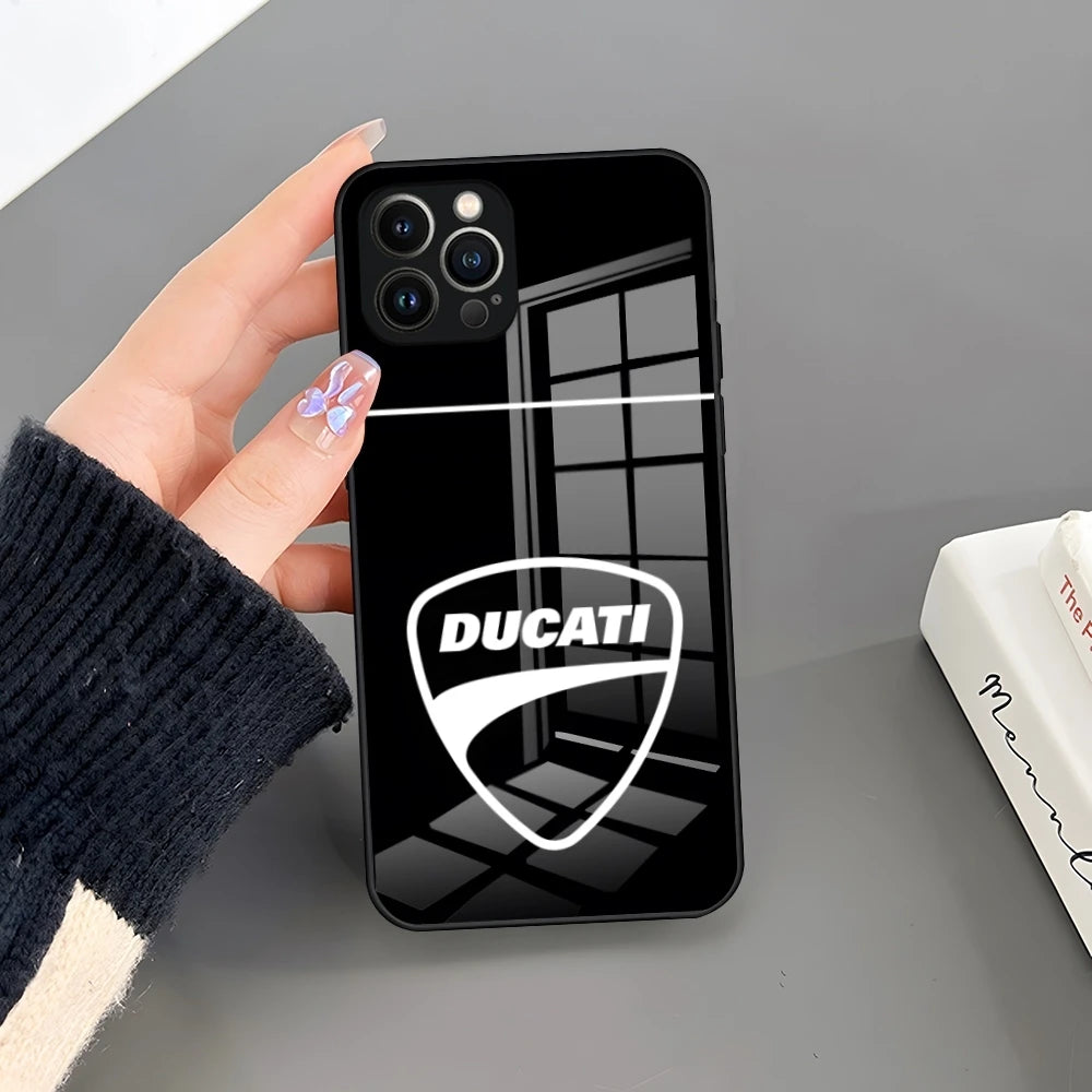 Motorsport-Inspired Protective Phone Case - Glass Back