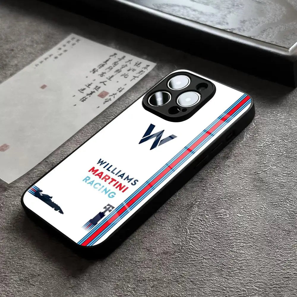 Racing Stripe Protective Phone Case - Glass Back