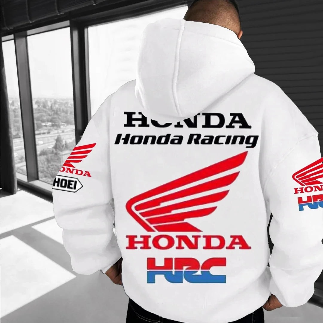 Motorcycle Graphic Pullover Hoodie