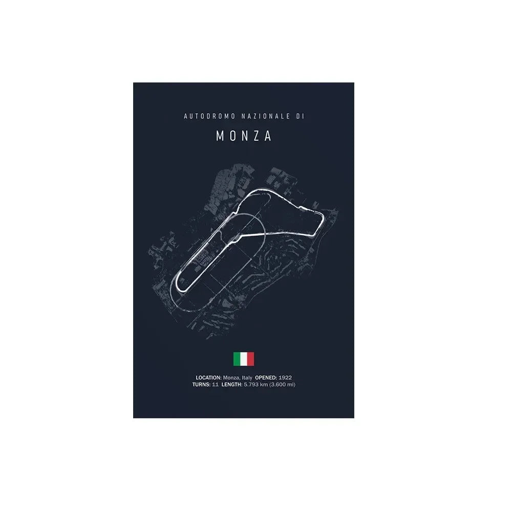 World Racing Circuit Canvas Poster
