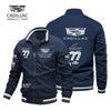 Printed Varsity Track Hooded Jacket
