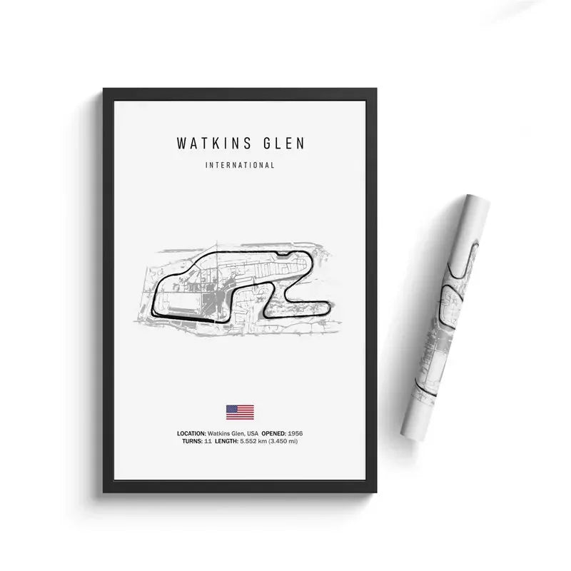Racing Circuit Canvas Wall Art Poster