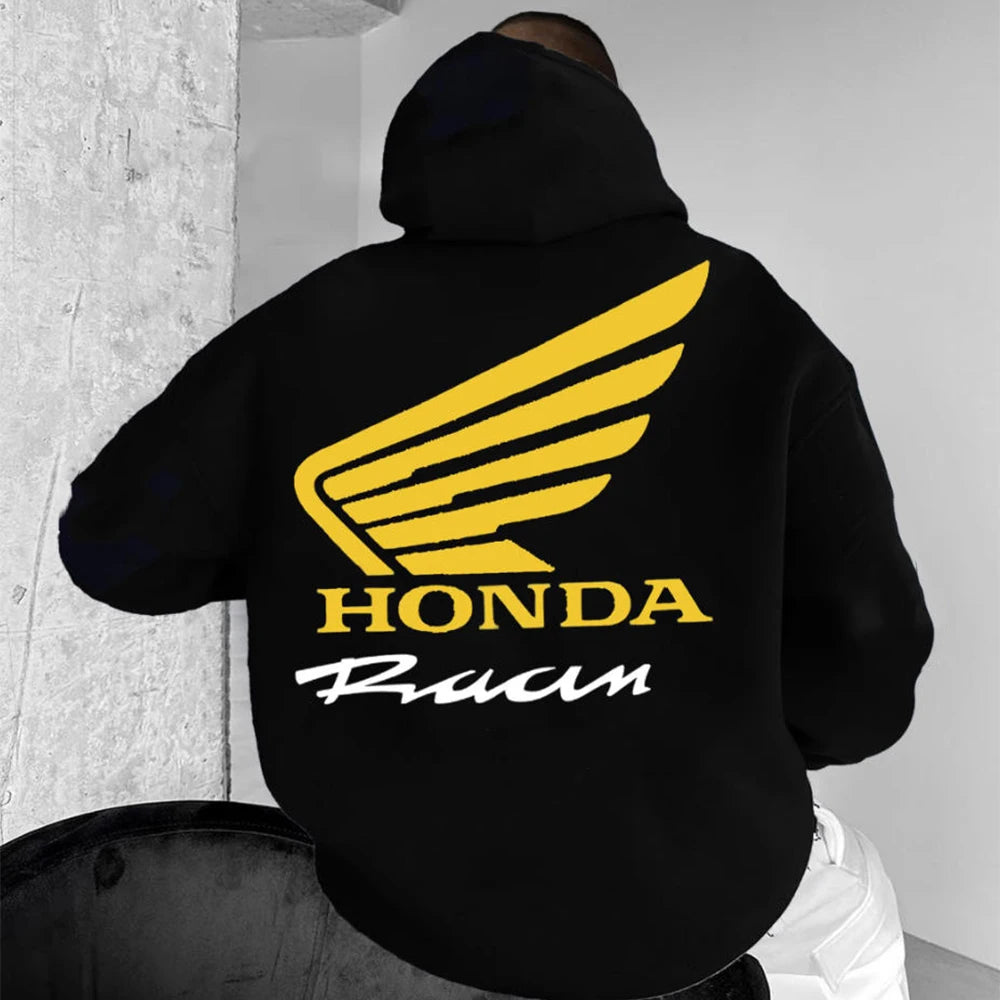 Motorcycle Graphic Pullover Hoodie