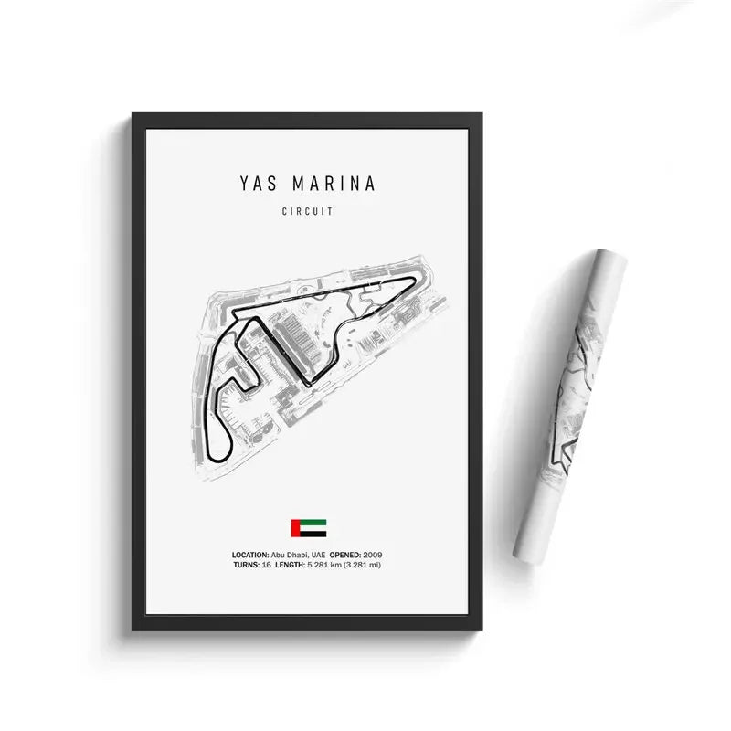 Racing Circuit Canvas Wall Art Poster