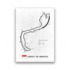 Minimalist Circuit Map Canvas Print - Unframed