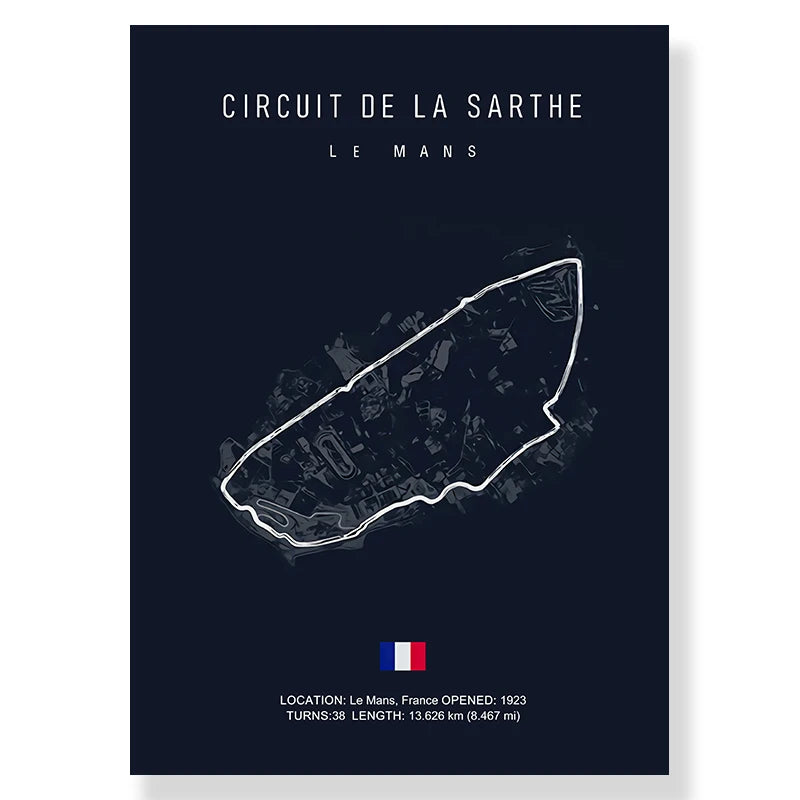Racing Circuit Canvas Wall Art Poster - Imola & Monaco