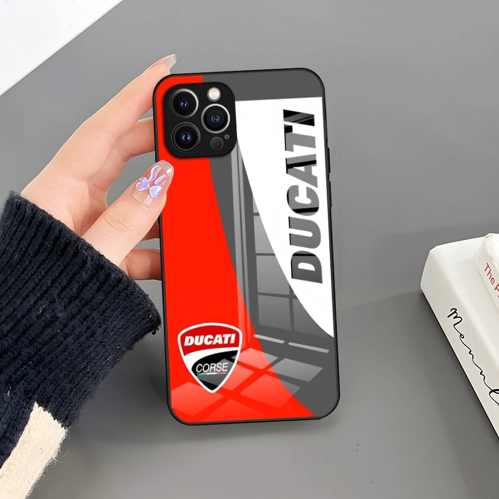 Motorsport-Inspired Protective Phone Case - Glass Back