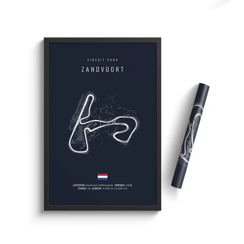 Racing Circuit Canvas Wall Art Poster - Imola & Monaco