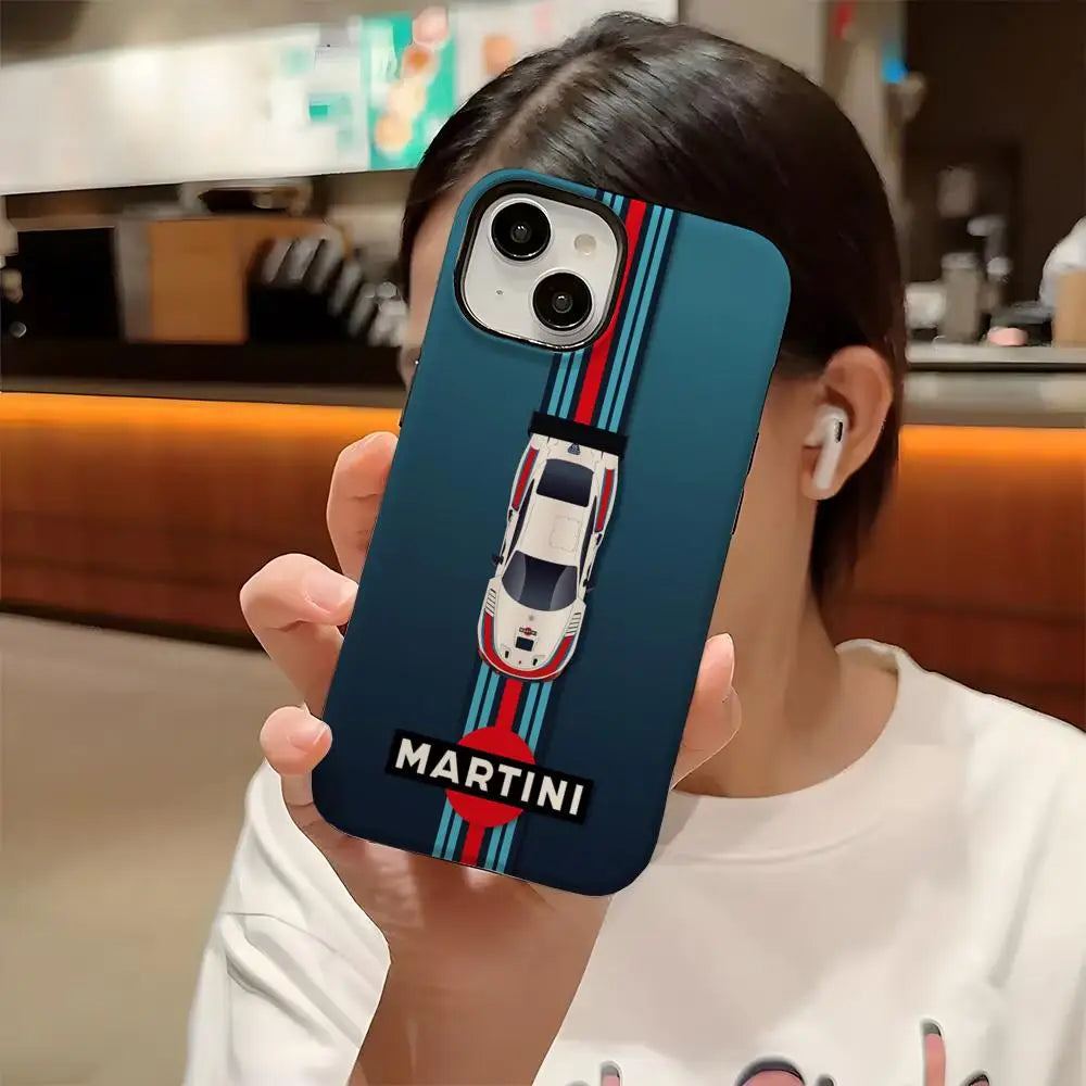 Motorsport-Inspired Protective Phone Case - Glossy Finish