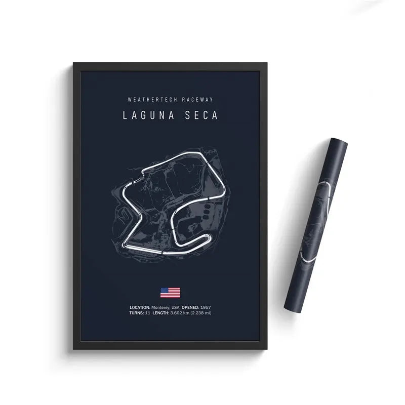 Racing Circuit Canvas Wall Art Poster - Imola & Monaco