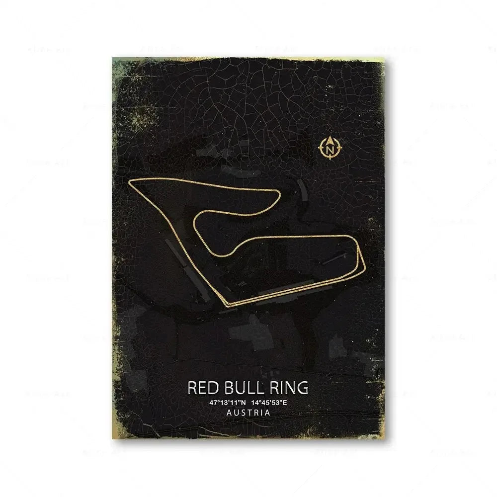 Racing Circuit Canvas Wall Art Poster - Monaco & Spa