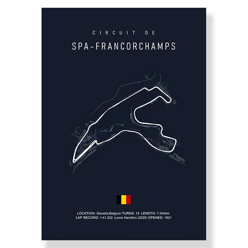 Racing Circuit Canvas Wall Art Poster - Imola & Monaco