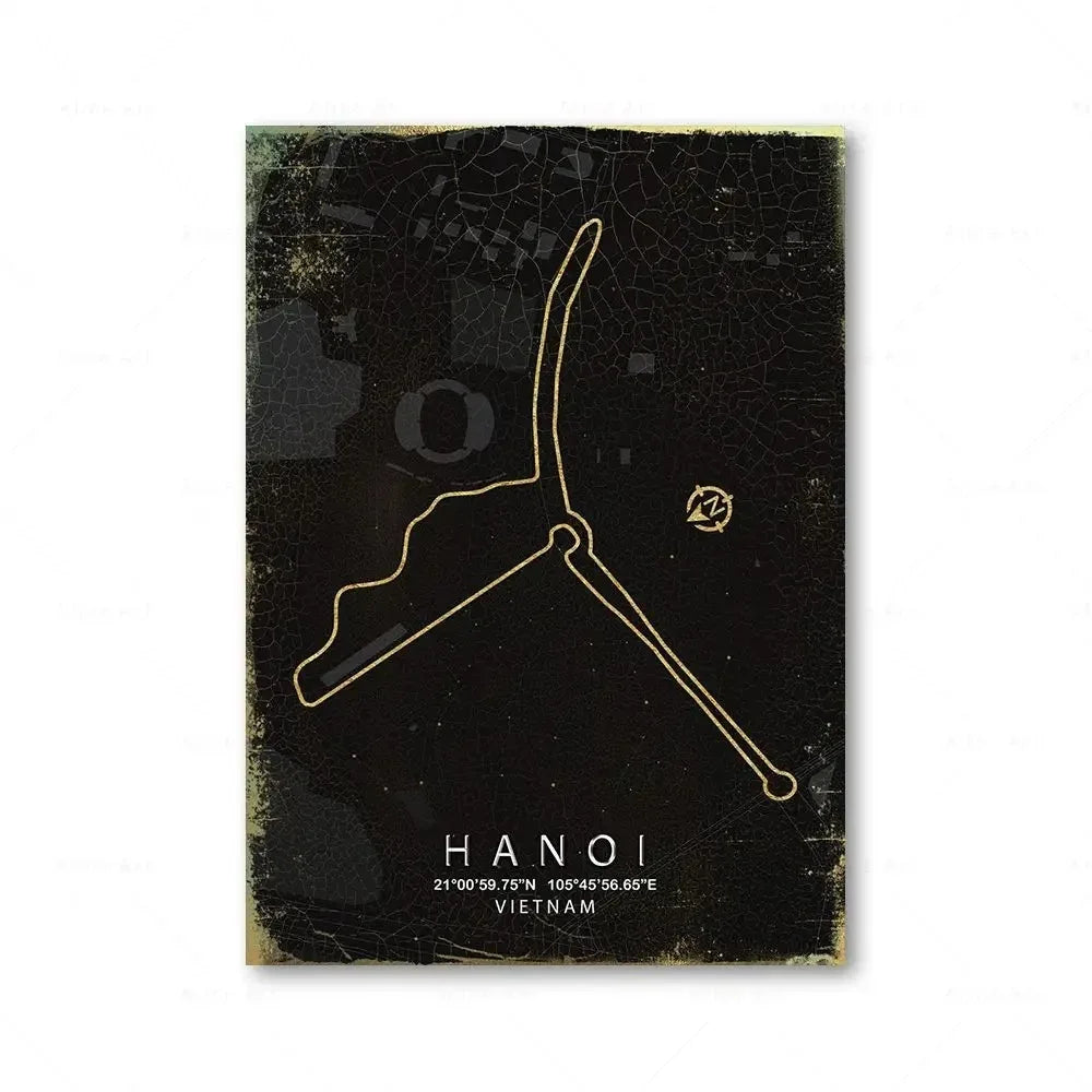Racing Circuit Canvas Wall Art Poster - Monaco & Spa