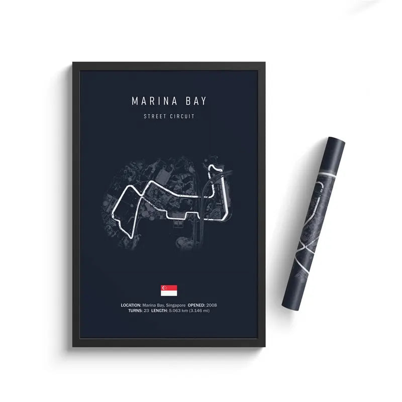 Racing Circuit Canvas Wall Art Poster - Imola & Monaco