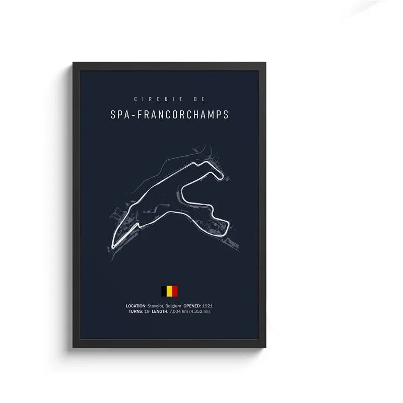 Racing Circuit Canvas Wall Art Poster