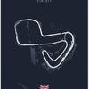 Modern Track Outline Canvas Poster - Unframed