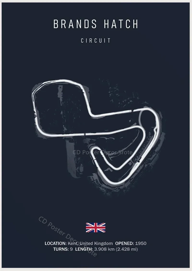 Racing Circuit Canvas Wall Art Poster - Imola & Monaco