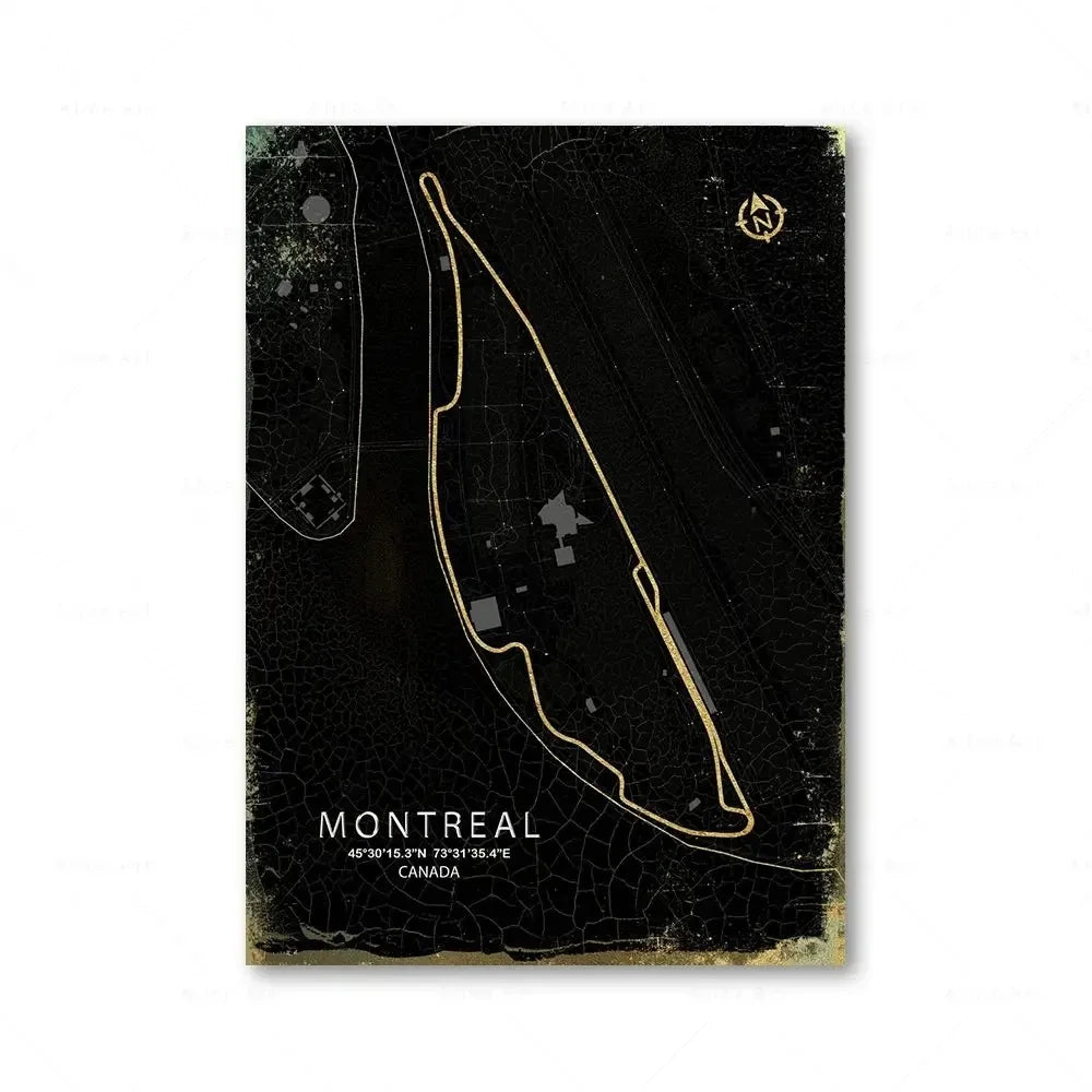 Racing Circuit Canvas Wall Art Poster - Monaco & Spa